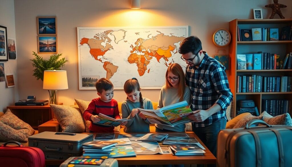 تخطيط رحلة عائلية