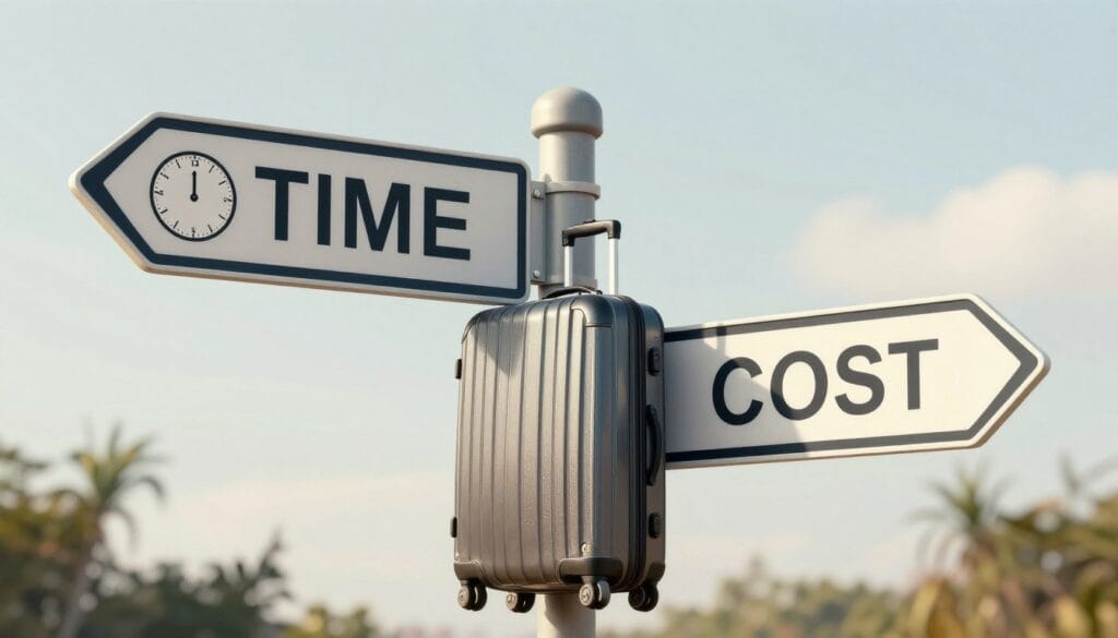 اتخاذ قرار السفر بين الوقت والتكلفة