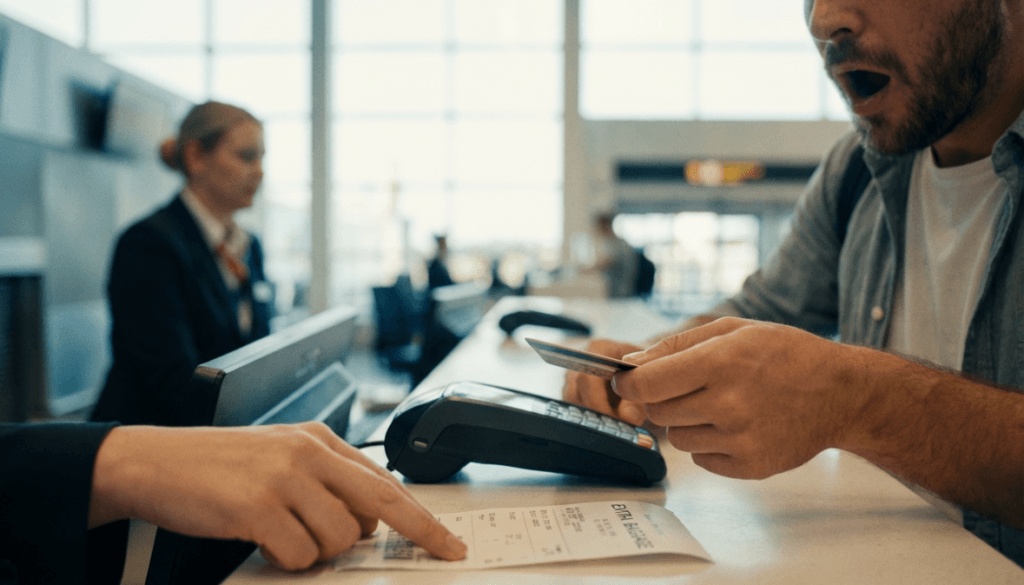 دفع رسوم إضافية في المطار نتيجة خطأ في حساب ميزانية السفر