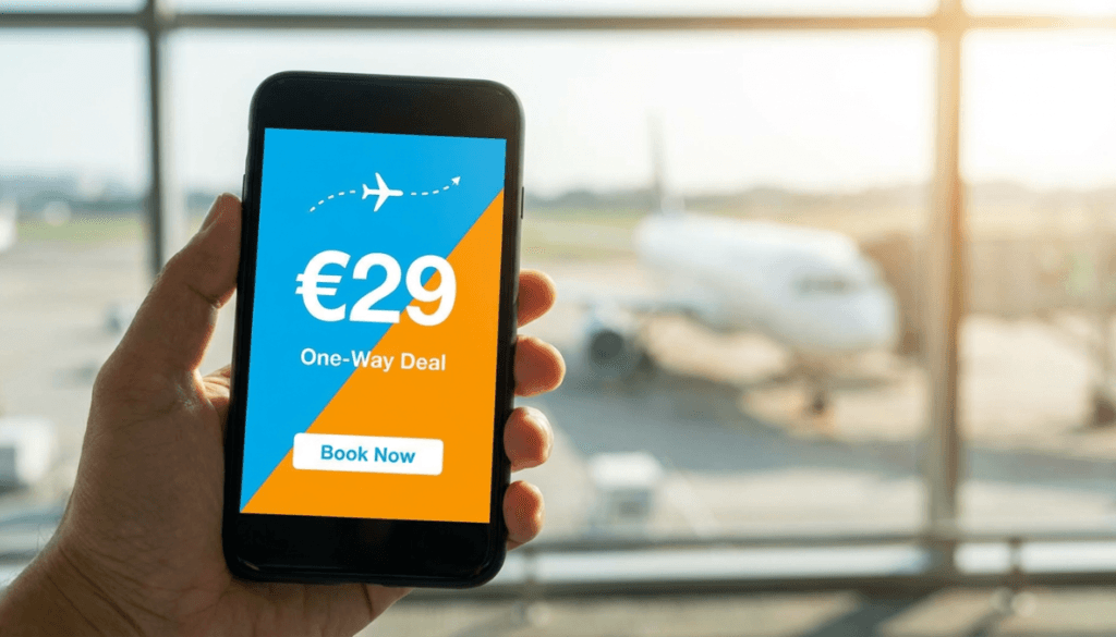 سعر رحلة رخيص يظهر على الهاتف قبل إضافة التكاليف الإضافية