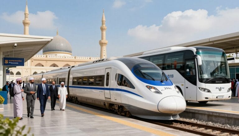 قطار الحرمين أم الباص من مكة إلى المدينة 2026