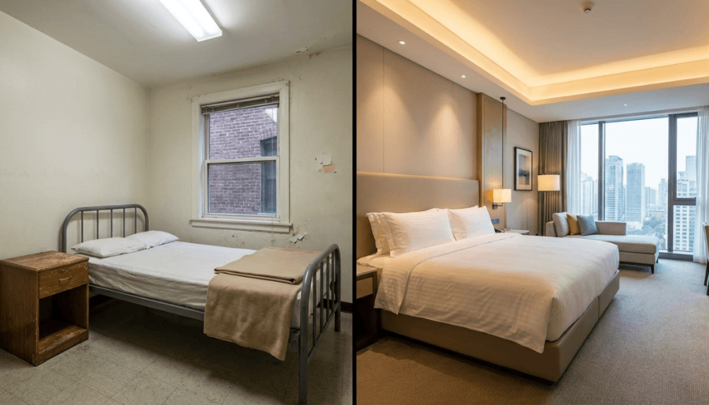 مقارنة بين فندق اقتصادي وفندق مريح لتحديد الأنسب في السفر