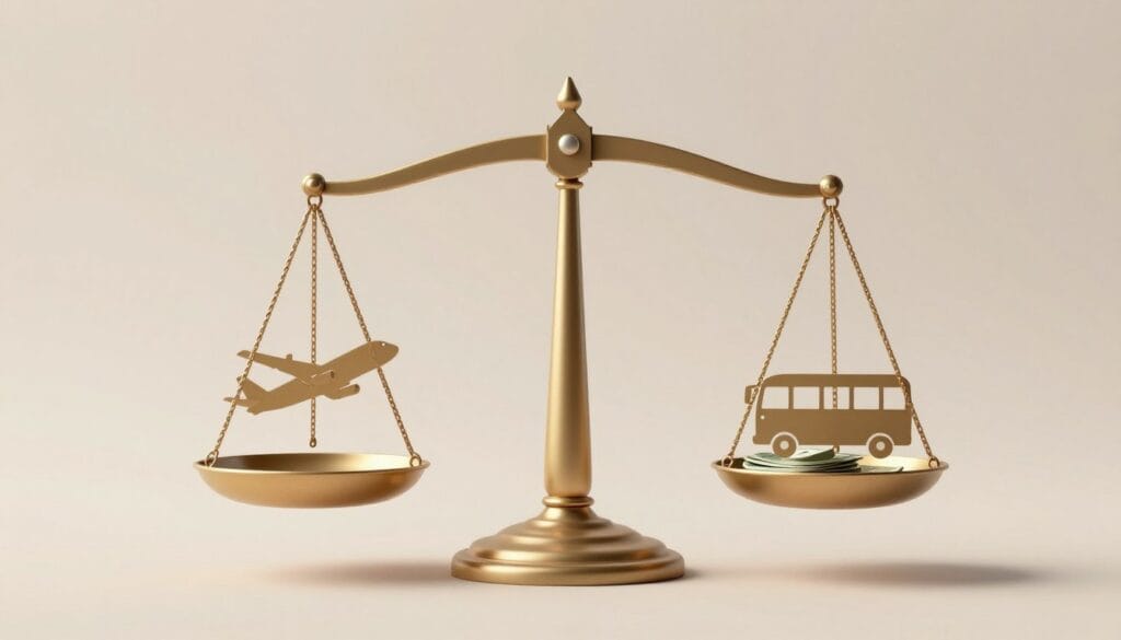 موازنة الوقت والتكلفة أثناء التخطيط للسفر