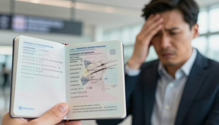 👉 كتابة بيانات جواز السفر بشكل خاطئ